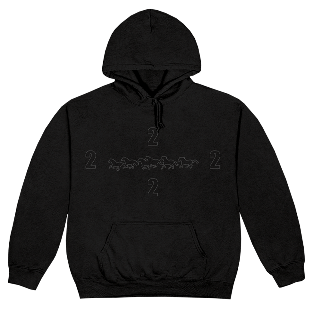 2H Black Running Horse Hoodie - 2hollis Official Store