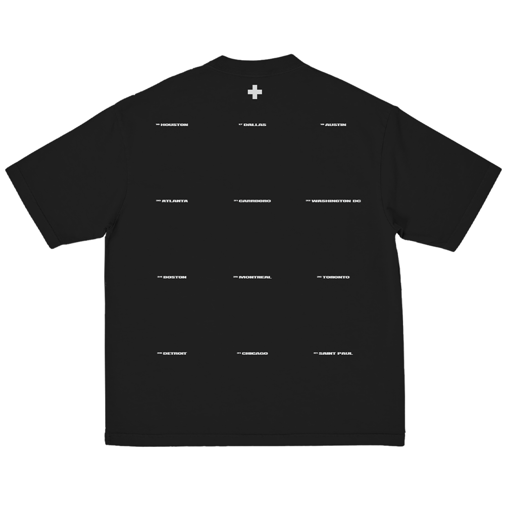 2H Black Dateback Tee Back