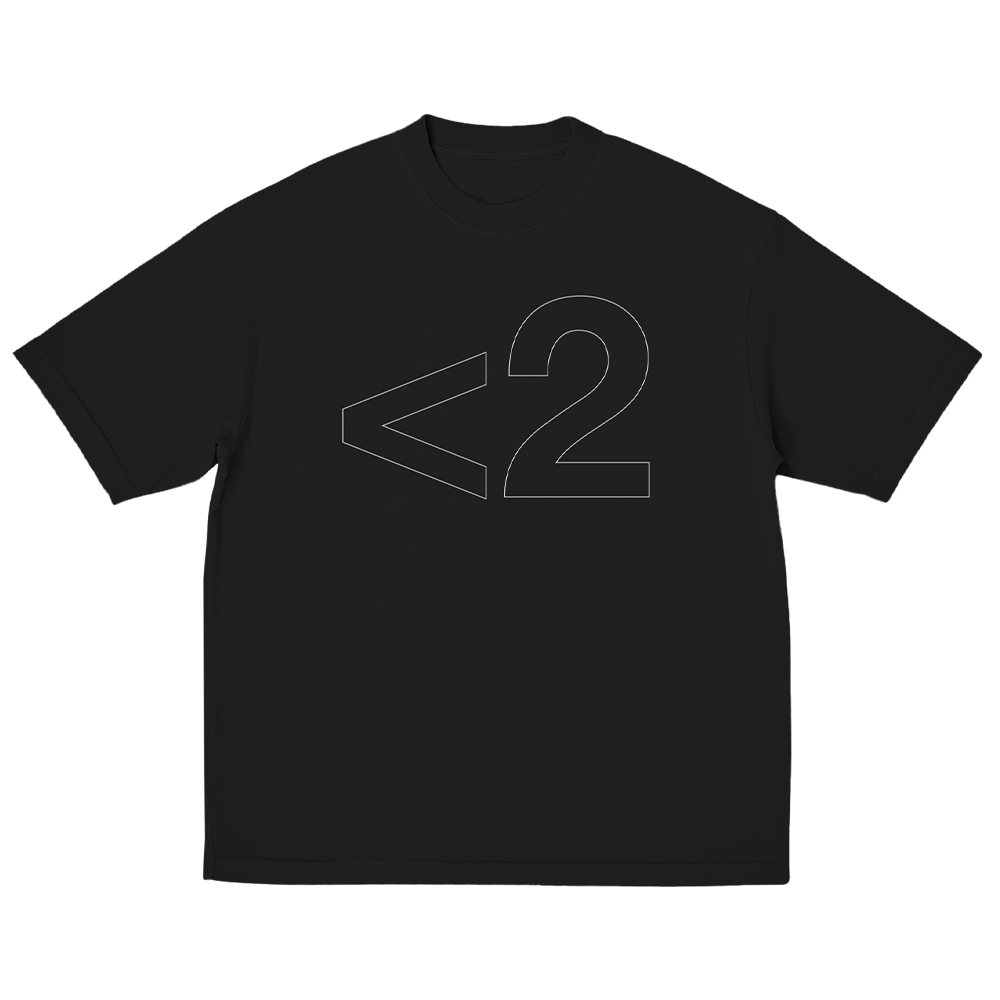 2H Black Dateback Tee Front