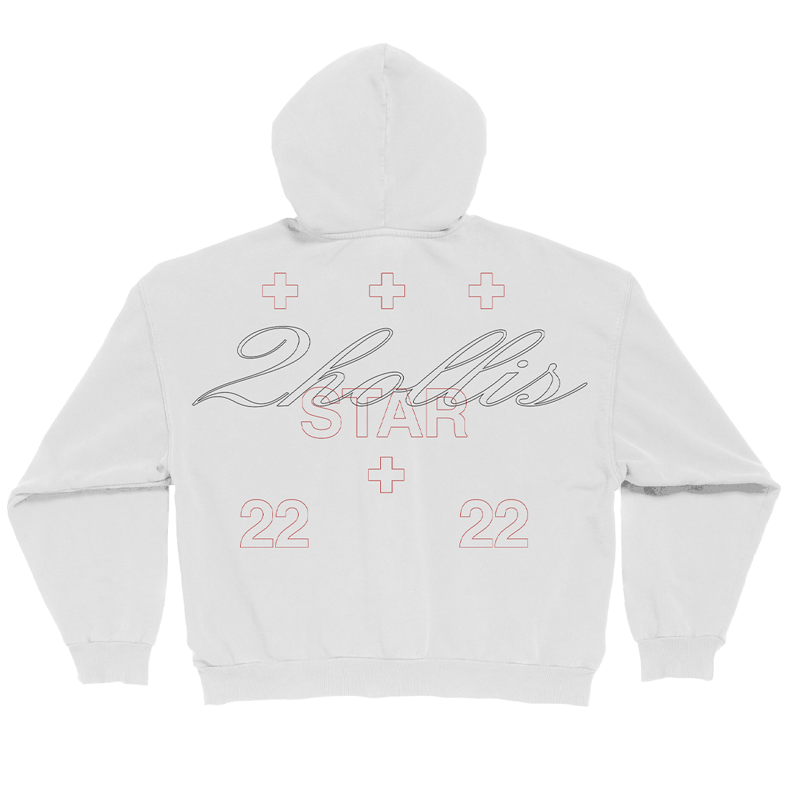 22 22 Zip-up Hoodie Back