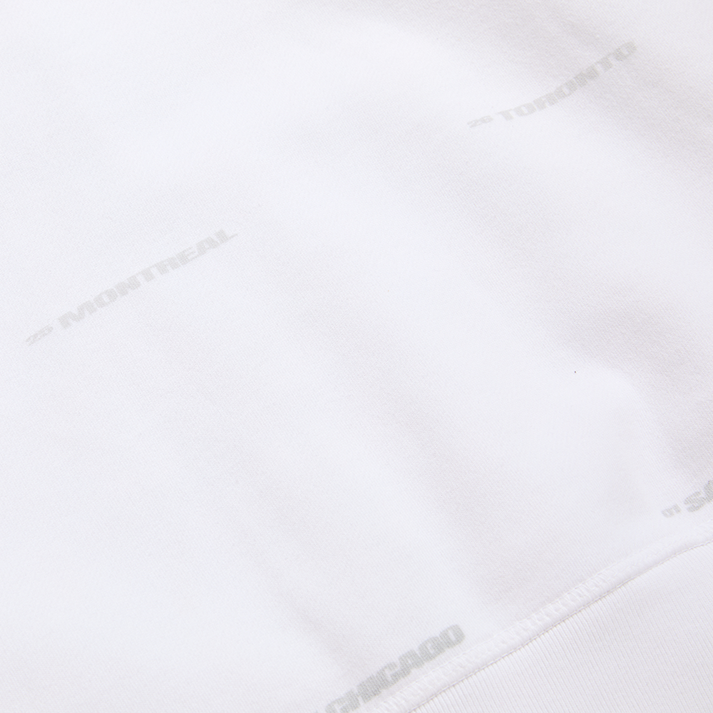 2H White Dateback Full Zip Hoodie