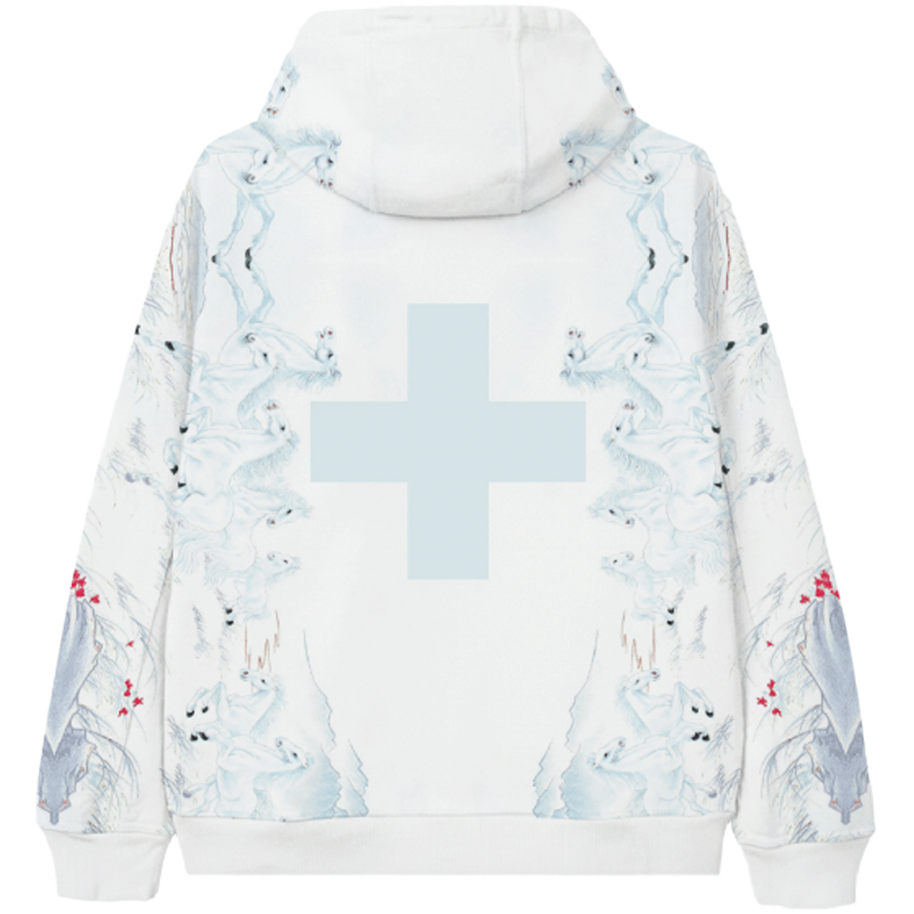 WHITE HORSE STAR ZIP-UP HOODIE BACK